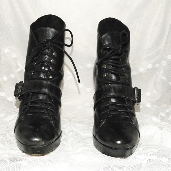 Seychelles Lace Up Platform Booties Size 8 Heel 4" - Picture 2 of 8